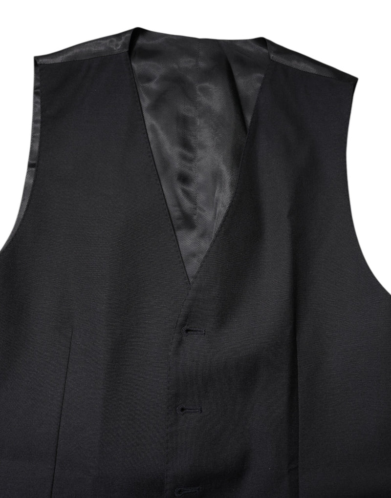 Colete formal de lã preto Dolce & Gabbana