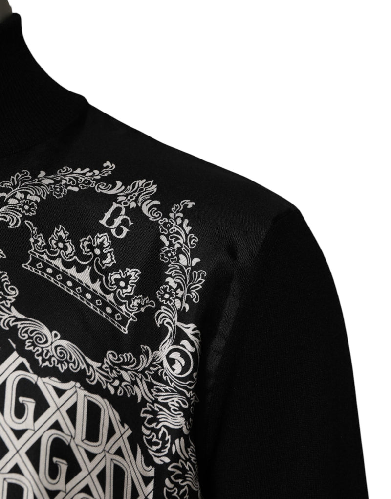 Pull zippé Dolce & Gabbana noir à imprimé bandana noir et blanc