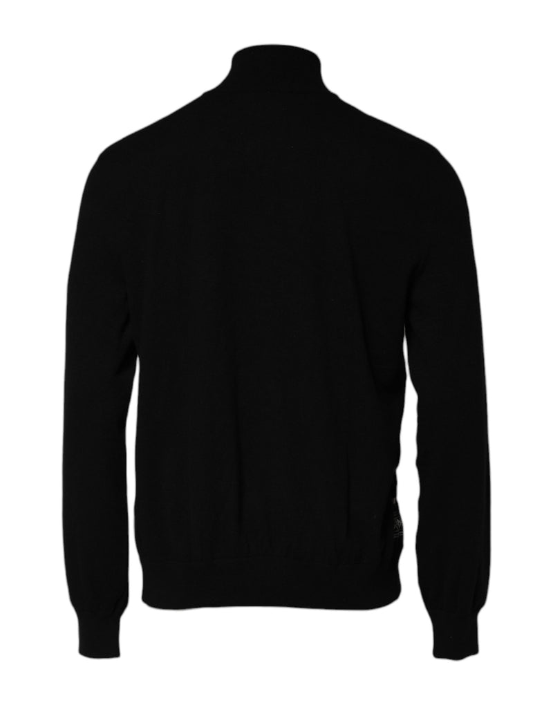 Pull zippé Dolce & Gabbana noir à imprimé bandana noir et blanc