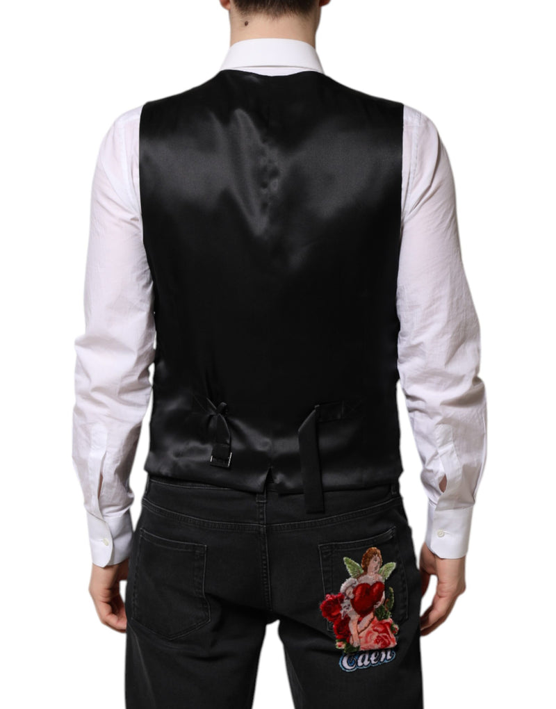 Gilet de cérémonie pour homme en satin rose à fleurs Dolce & Gabbana