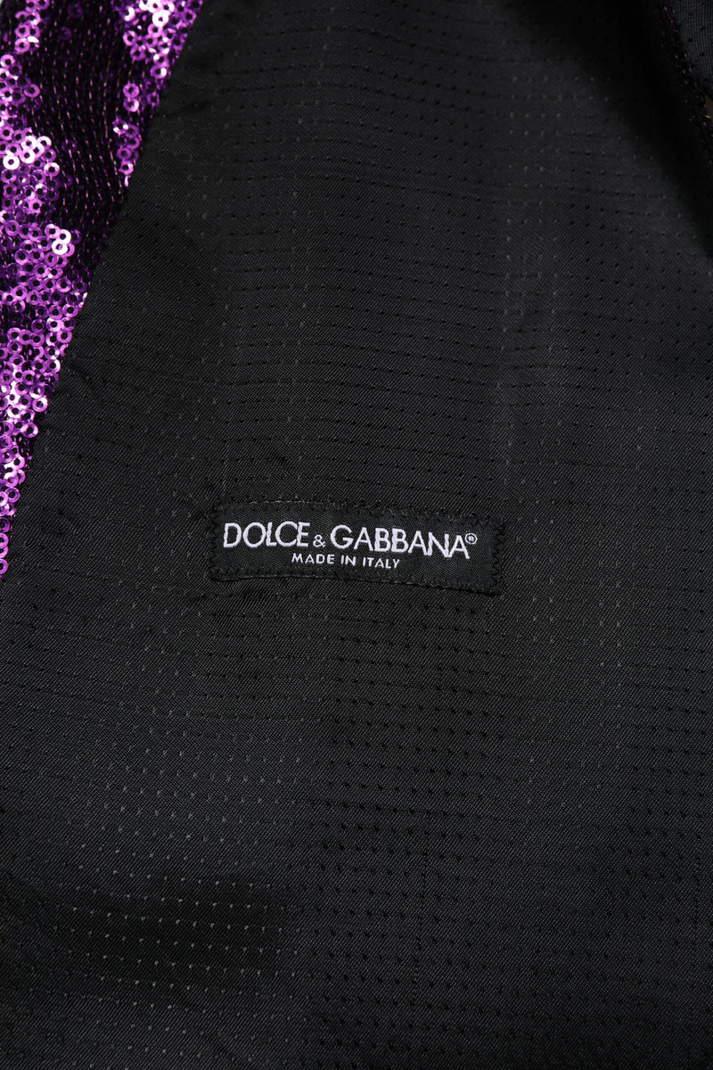 Chaleco formal de lentejuelas moradas de Dolce & Gabbana