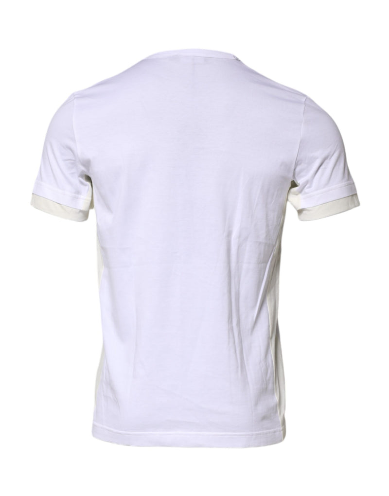 T-shirt Dolce & Gabbana blanc en coton à manches courtes avec poche