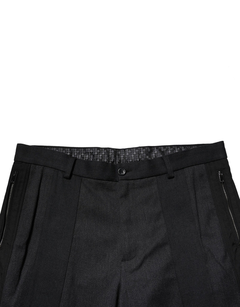 Pantaloni formali slim neri in cotone Dolce & Gabbana