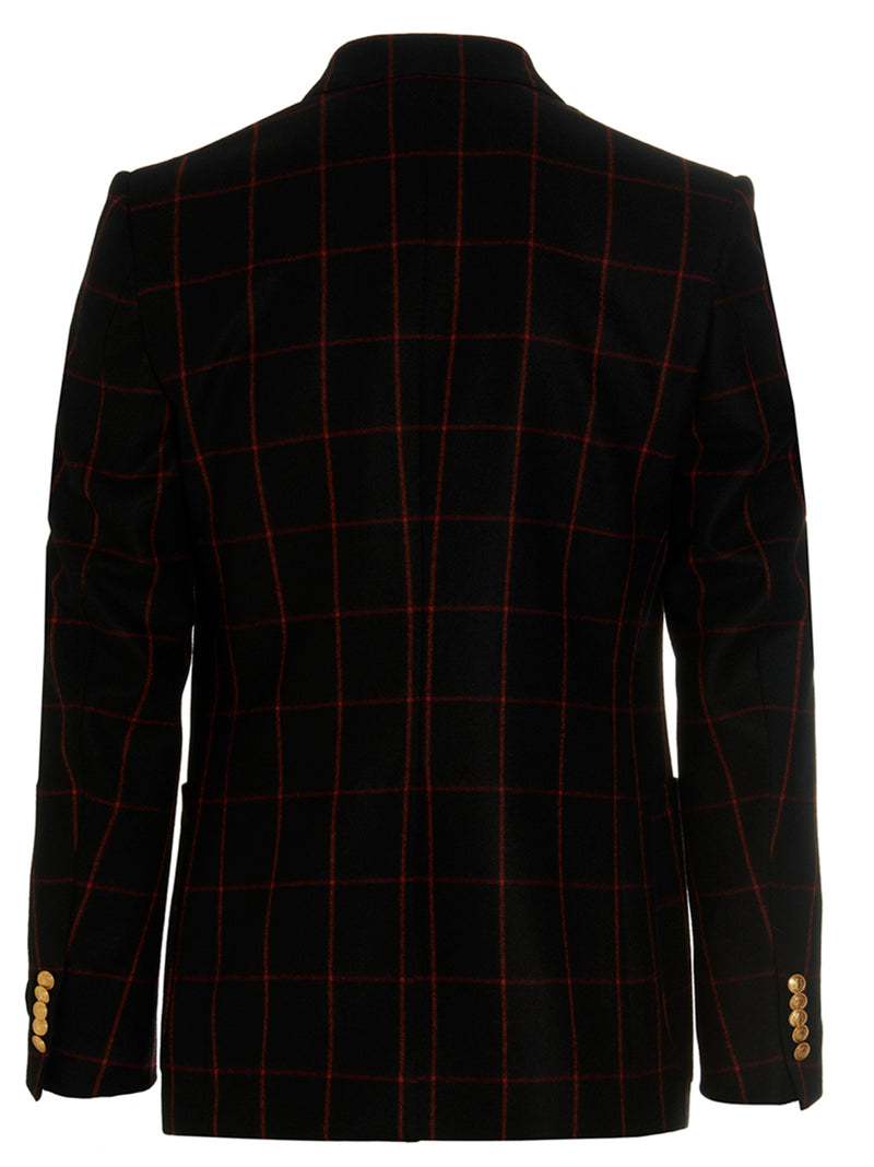 Gucci Double-breasted Check Blazer | Urbalenti™ NYC