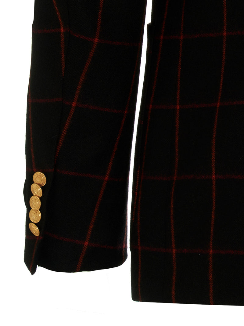 Gucci Double-breasted Check Blazer | Urbalenti™ NYC