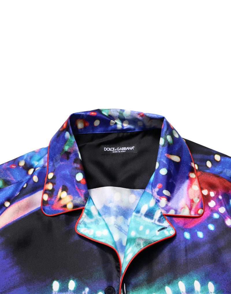 Dolce & Gabbana Camicia casual in seta stampata multicolore