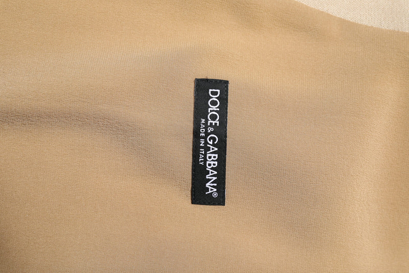Chaleco formal de lino beige para hombre de Dolce & Gabbana