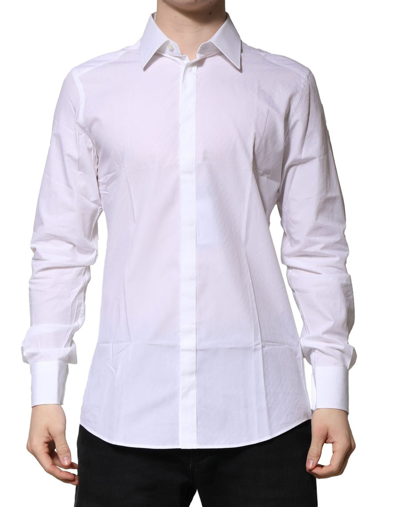 Camisa formal de algodón blanca de manga larga GOLD de Dolce & Gabbana