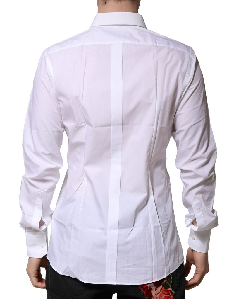 Camisa formal de algodón blanca de manga larga GOLD de Dolce & Gabbana