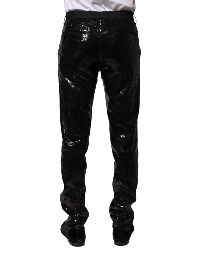 Dolce & Gabbana Black Sequined Embellishment Pants
