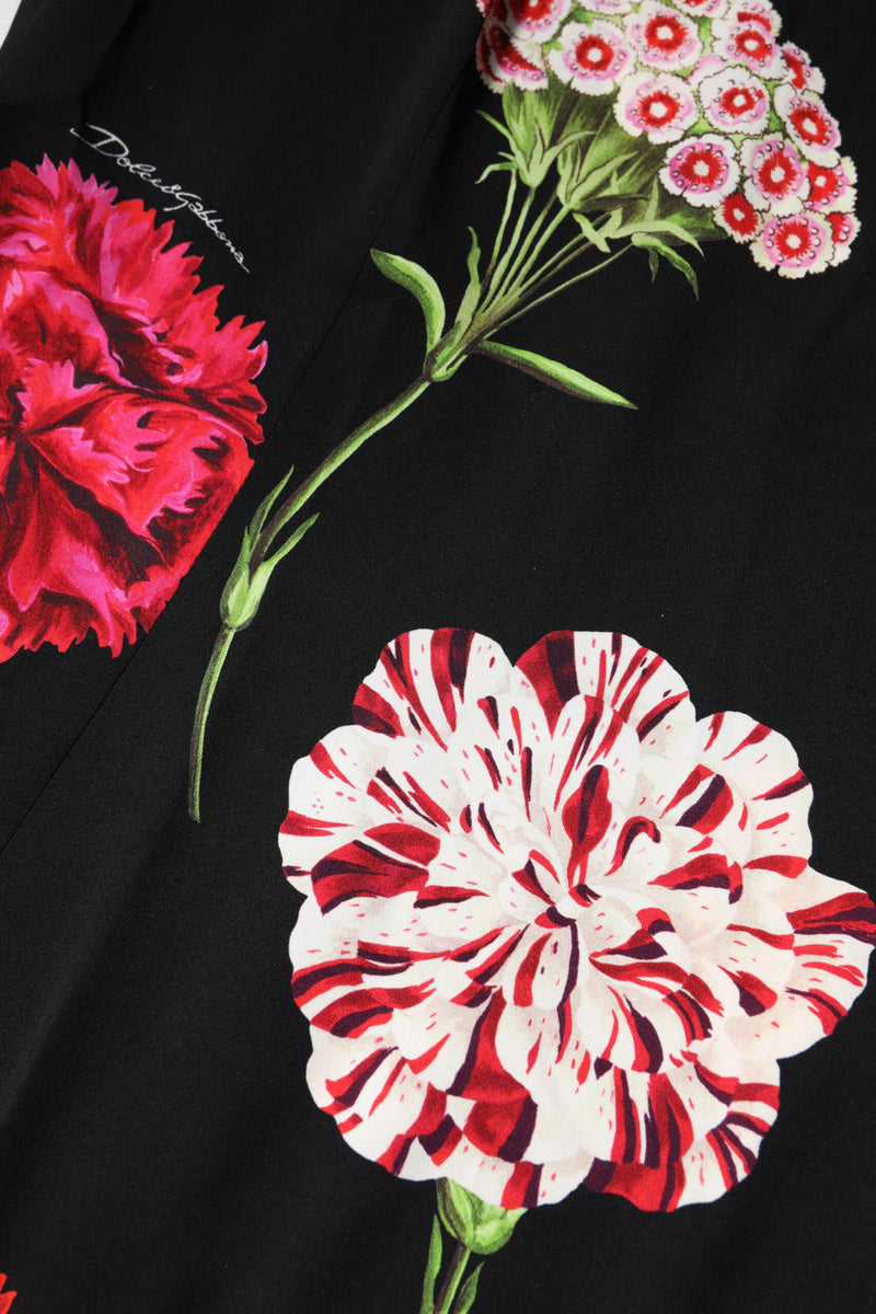 Blusa sin mangas negra con estampado floral de Dolce & Gabbana