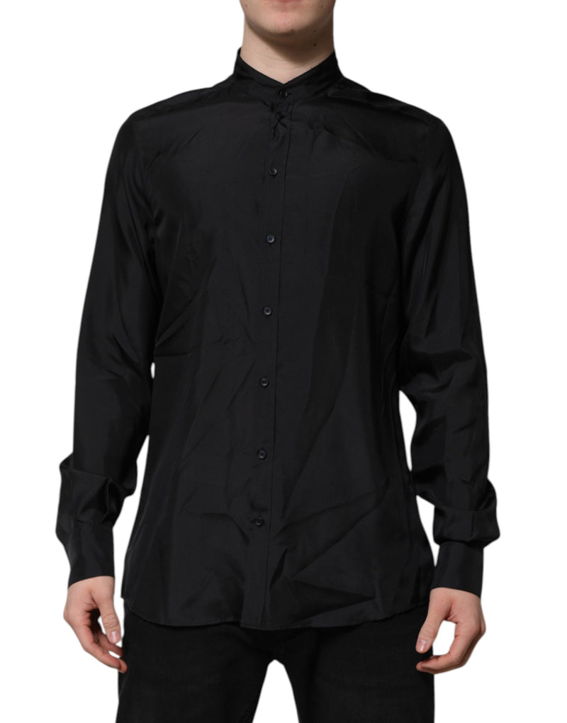 Chemise habillée pour homme en soie bleu foncé MARTINI Dolce & Gabbana