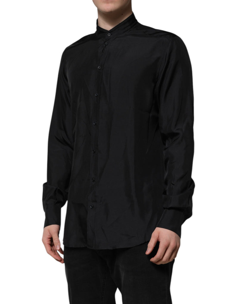 Chemise habillée pour homme en soie bleu foncé MARTINI Dolce & Gabbana
