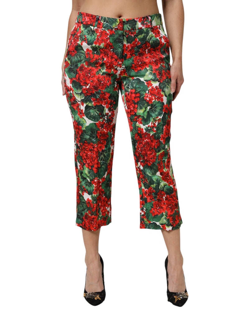 Calça cropped Dolce & Gabbana com estampa floral multicolorida