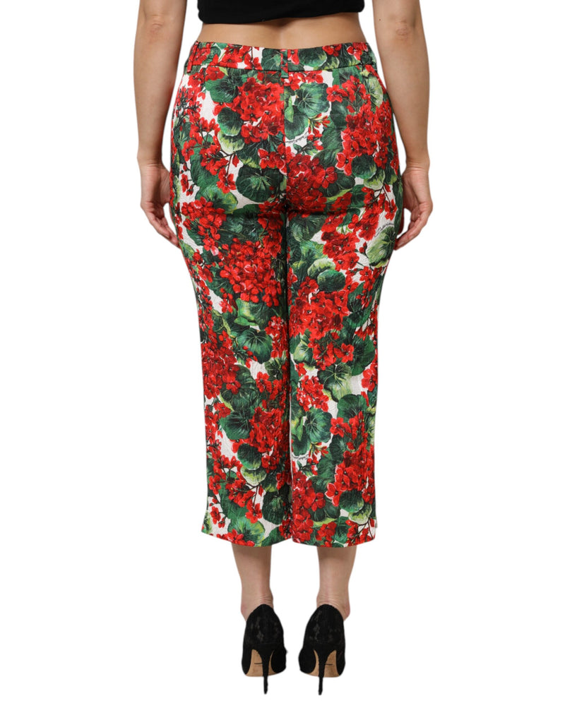 Calça cropped Dolce & Gabbana com estampa floral multicolorida