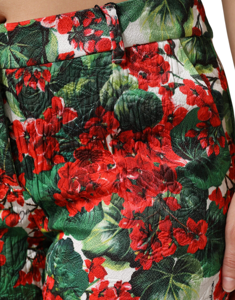 Calça cropped Dolce & Gabbana com estampa floral multicolorida