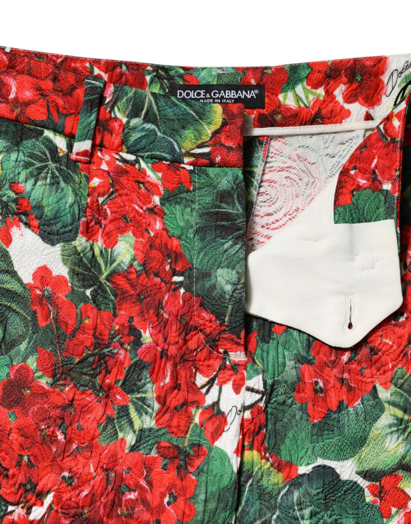 Calça cropped Dolce & Gabbana com estampa floral multicolorida