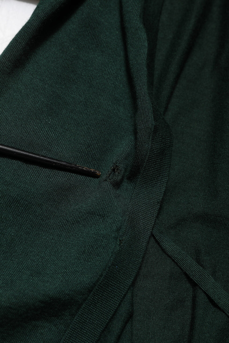 Dolce & Gabbana Dark Green Cashmere Silk Cardigan Sweater