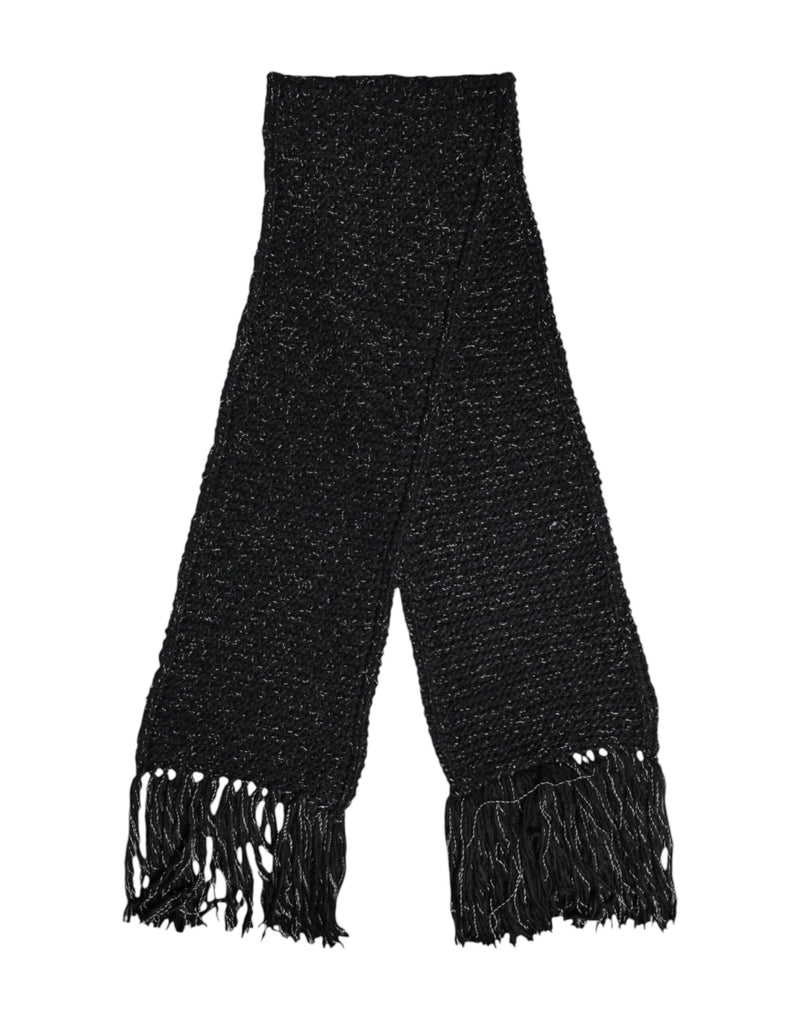 Écharpe tour de cou noire en cachemire Dolce & Gabbana