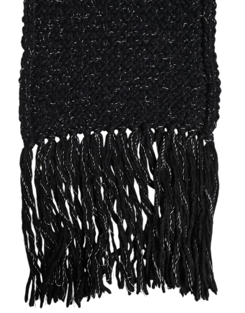 Écharpe tour de cou noire en cachemire Dolce & Gabbana