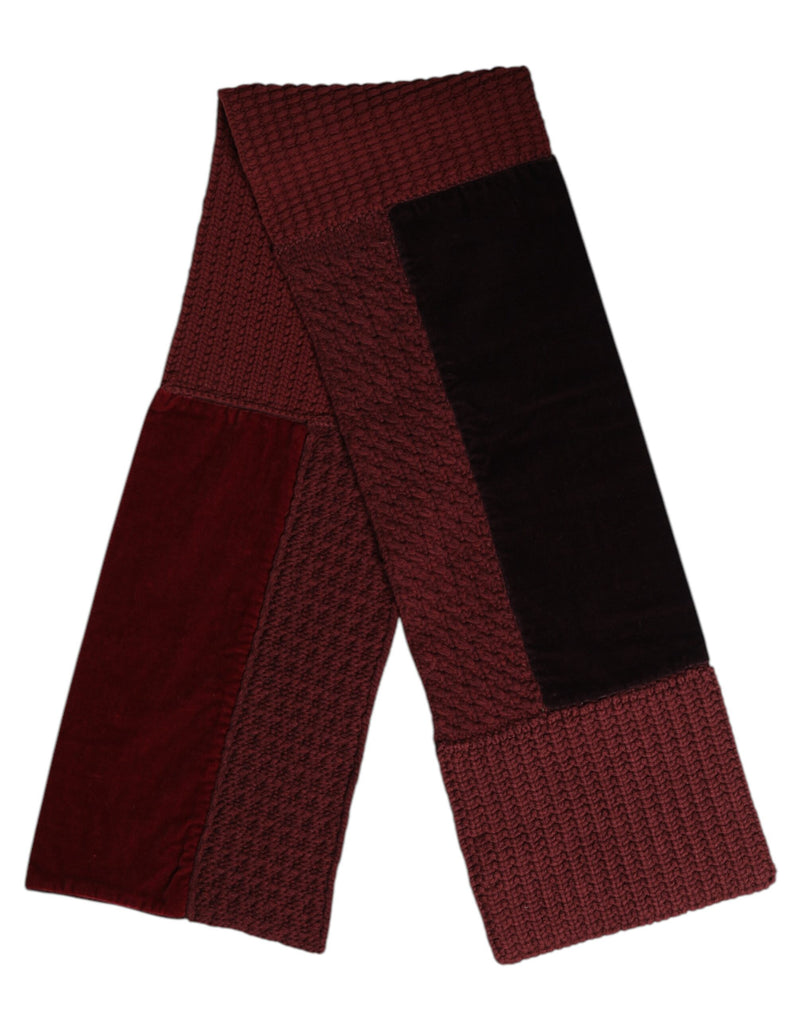 Scialle scaldacollo bordeaux e nero Dolce & Gabbana