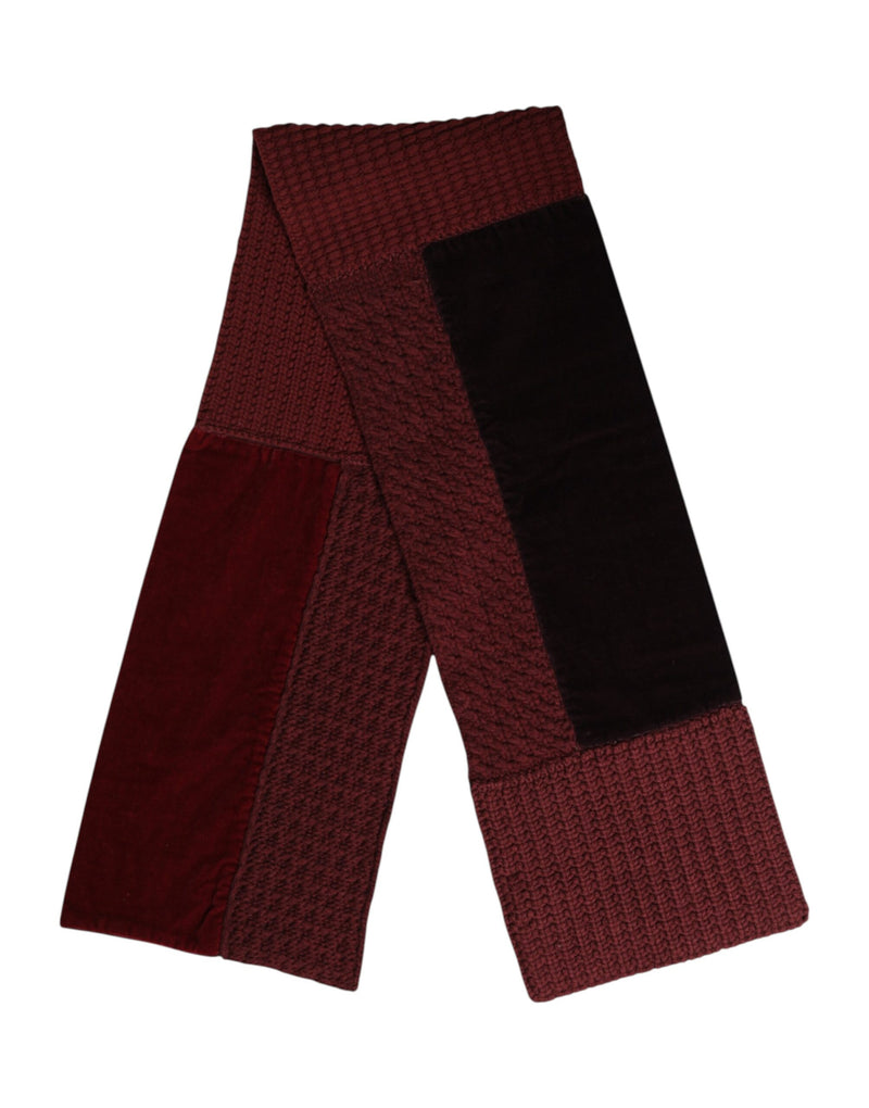 Scialle scaldacollo bordeaux e nero Dolce & Gabbana