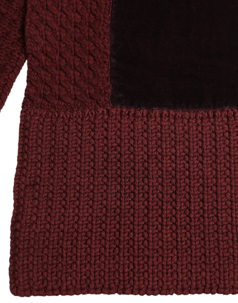 Scialle scaldacollo bordeaux e nero Dolce & Gabbana