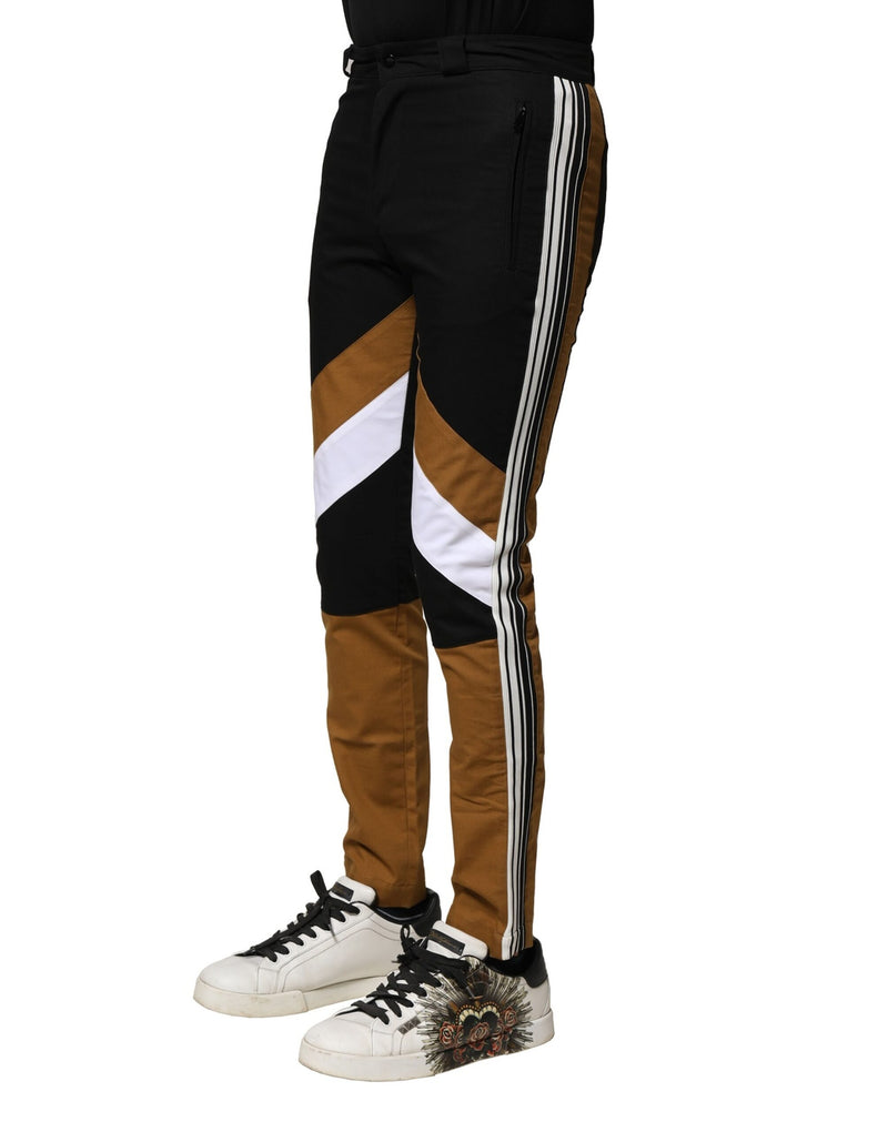 Pantaloni da uomo slim fit in cotone multicolore Dolce & Gabbana