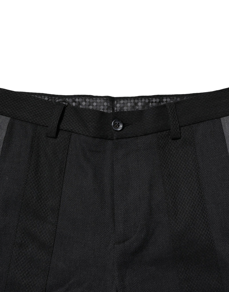 Calça masculina de algodão preta e cinza, corte afunilado Dolce & Gabbana