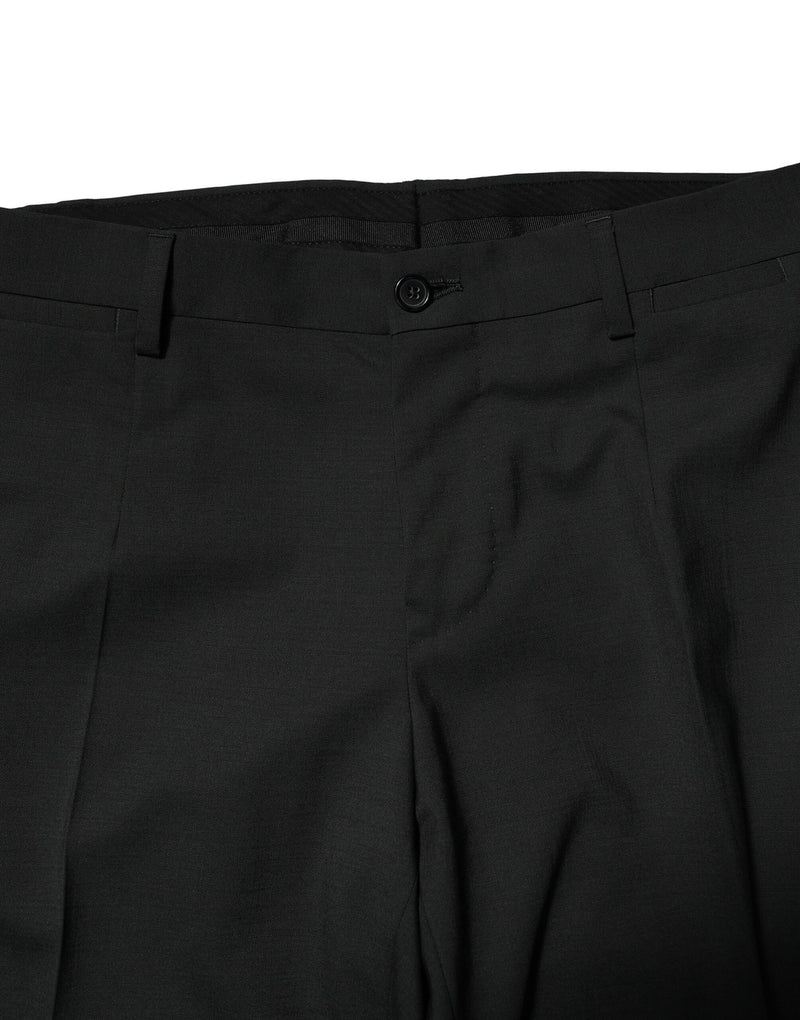 Traje negro de lana de dos piezas con botonadura sencilla Dolce & Gabbana