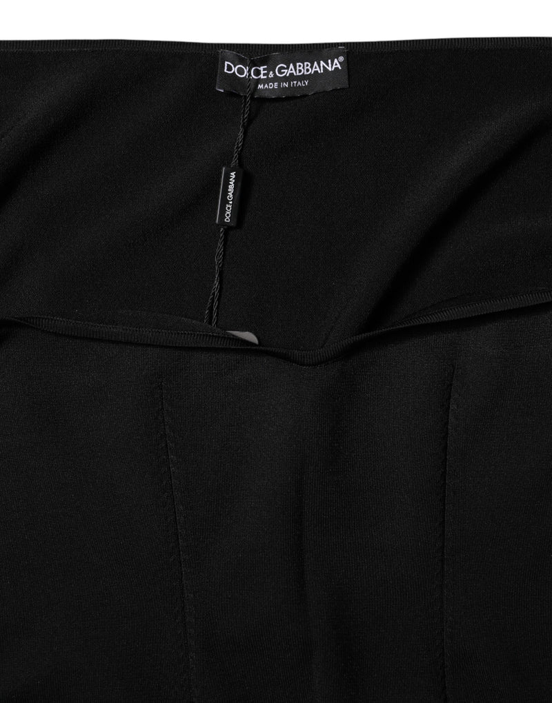 Blusa pulôver Dolce & Gabbana preta de viscose, com mangas longas