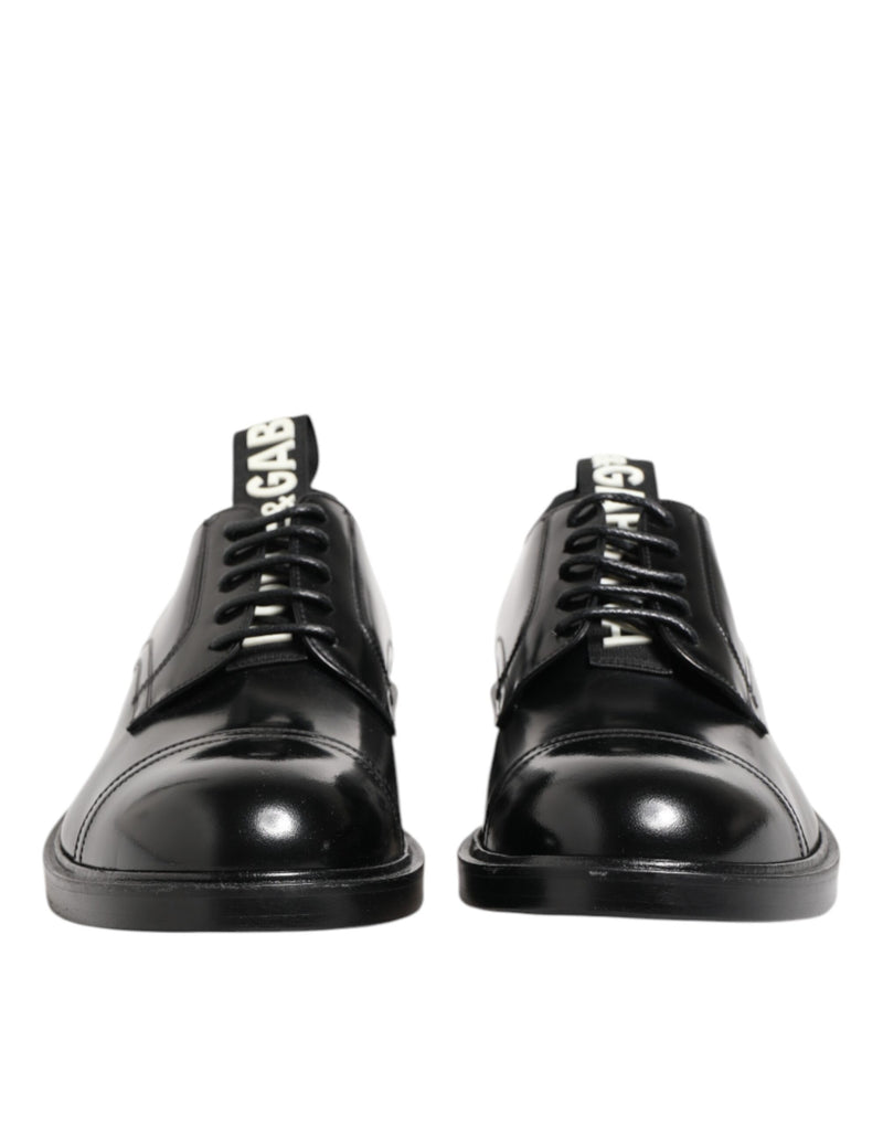 Zapatos formales negros de piel con cordones para hombre Dolce & Gabbana