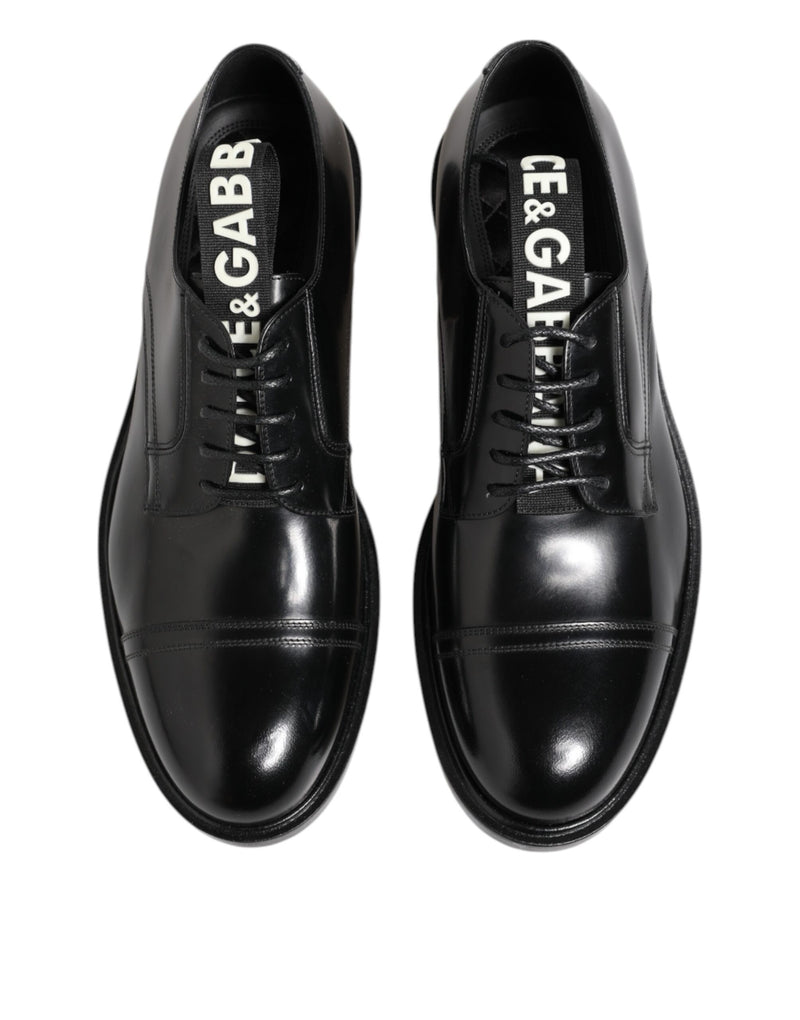 Zapatos formales negros de piel con cordones para hombre Dolce & Gabbana