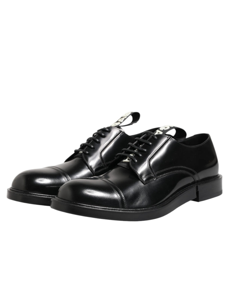 Zapatos formales negros de piel con cordones para hombre Dolce & Gabbana
