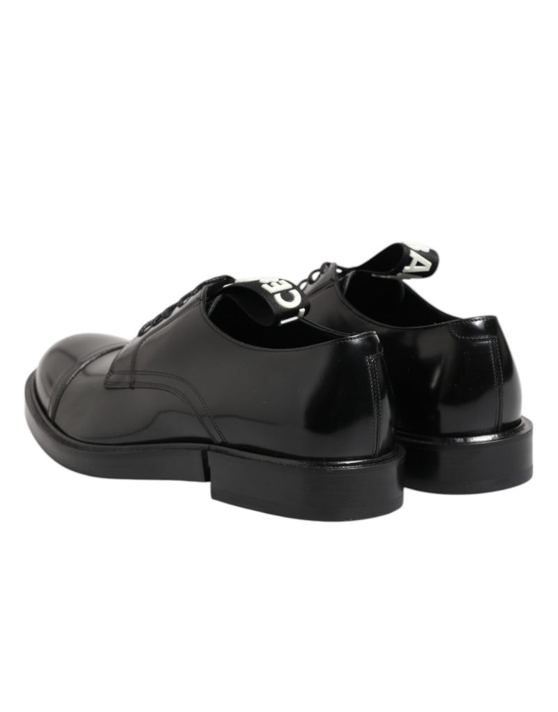 Zapatos formales negros de piel con cordones para hombre Dolce & Gabbana