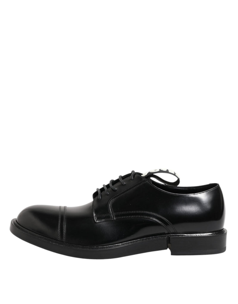 Zapatos formales negros de piel con cordones para hombre Dolce & Gabbana