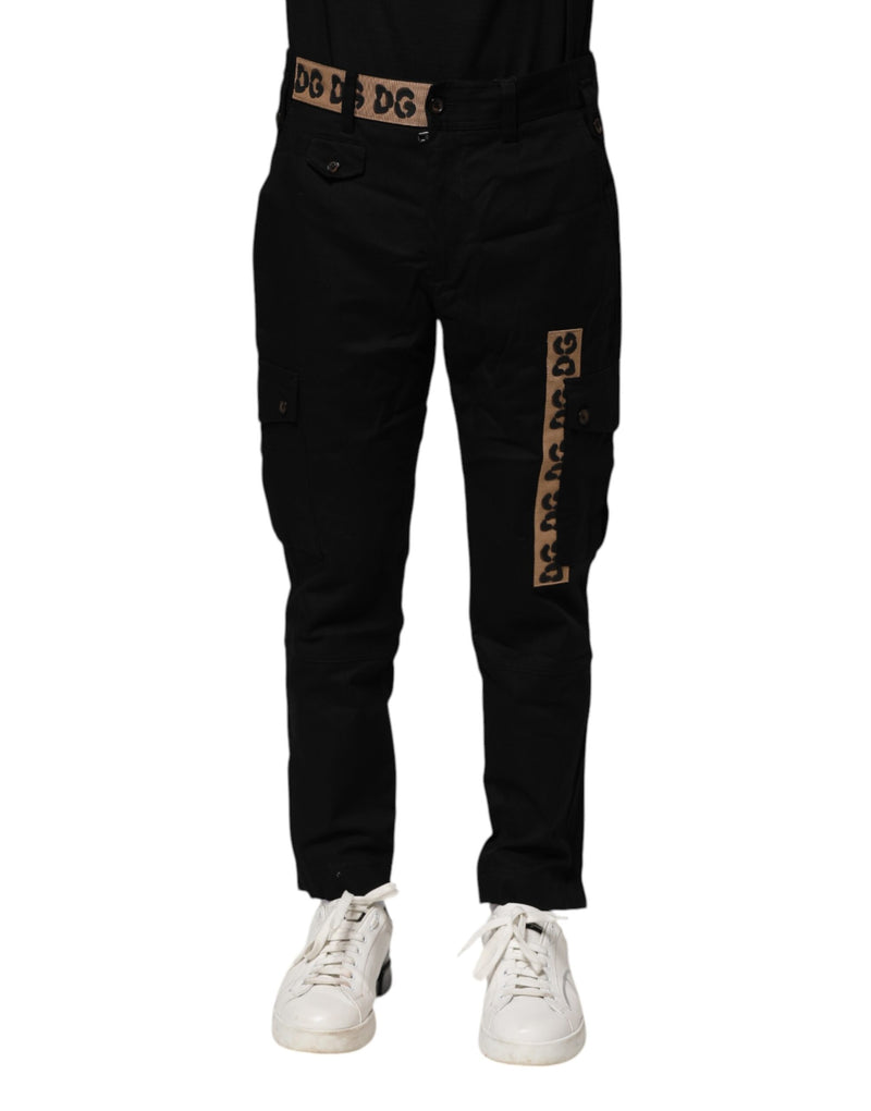 Pantalon cargo décontracté noir Dolce & Gabbana en coton