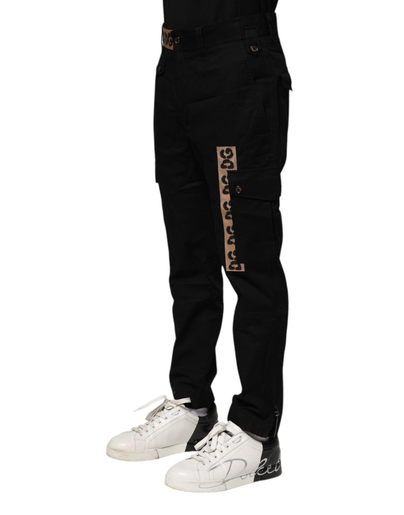 Pantalon cargo décontracté noir Dolce & Gabbana en coton