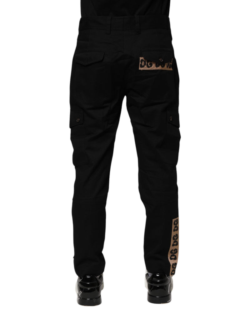 Pantalon cargo décontracté noir Dolce & Gabbana en coton