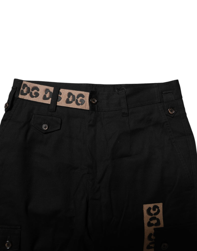 Pantalon cargo décontracté noir Dolce & Gabbana en coton
