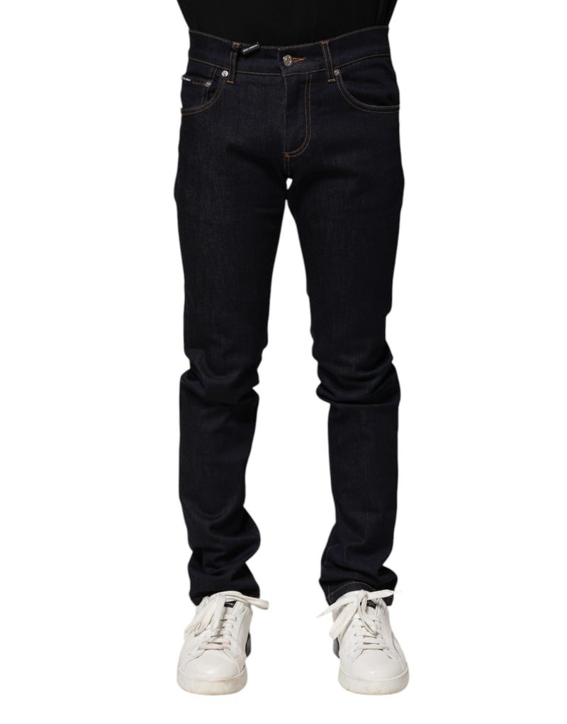 Dolce & Gabbana Black Cotton Skinny Men Denim Jeans
