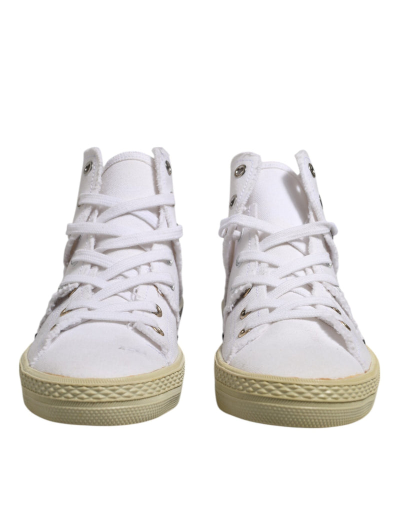 Sneakers da donna Maison Margiela bianche con lacci e gambale medio