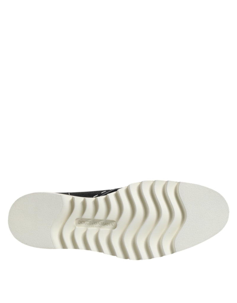 Botines de piel en blanco y negro de Dolce & Gabbana