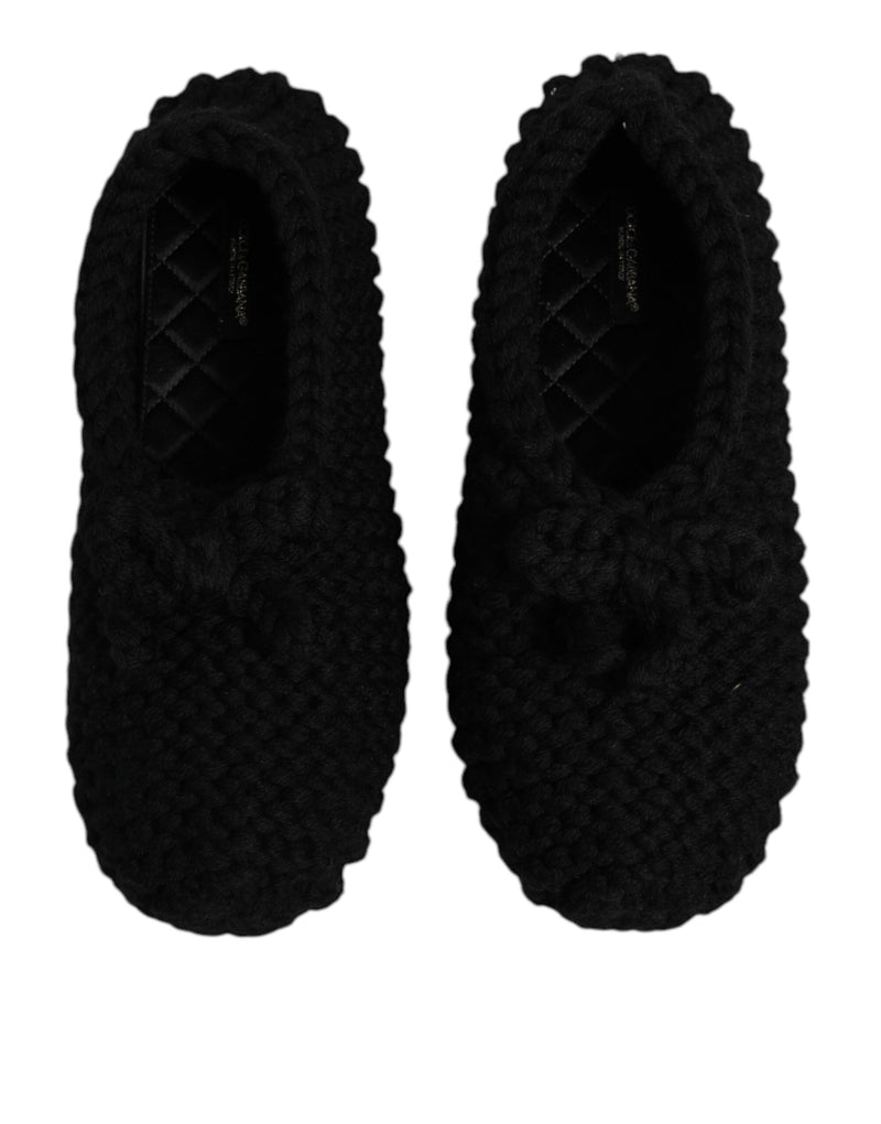 Ballerine slip-on in lana nera Dolce & Gabbana