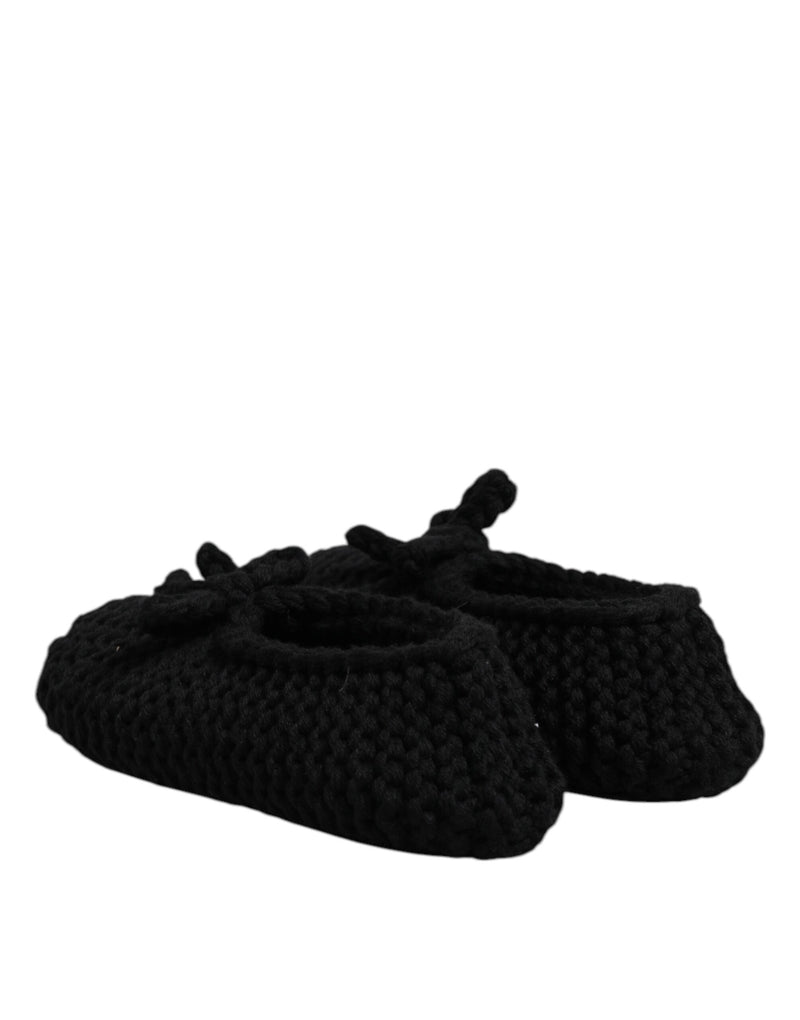 Ballerine slip-on in lana nera Dolce & Gabbana