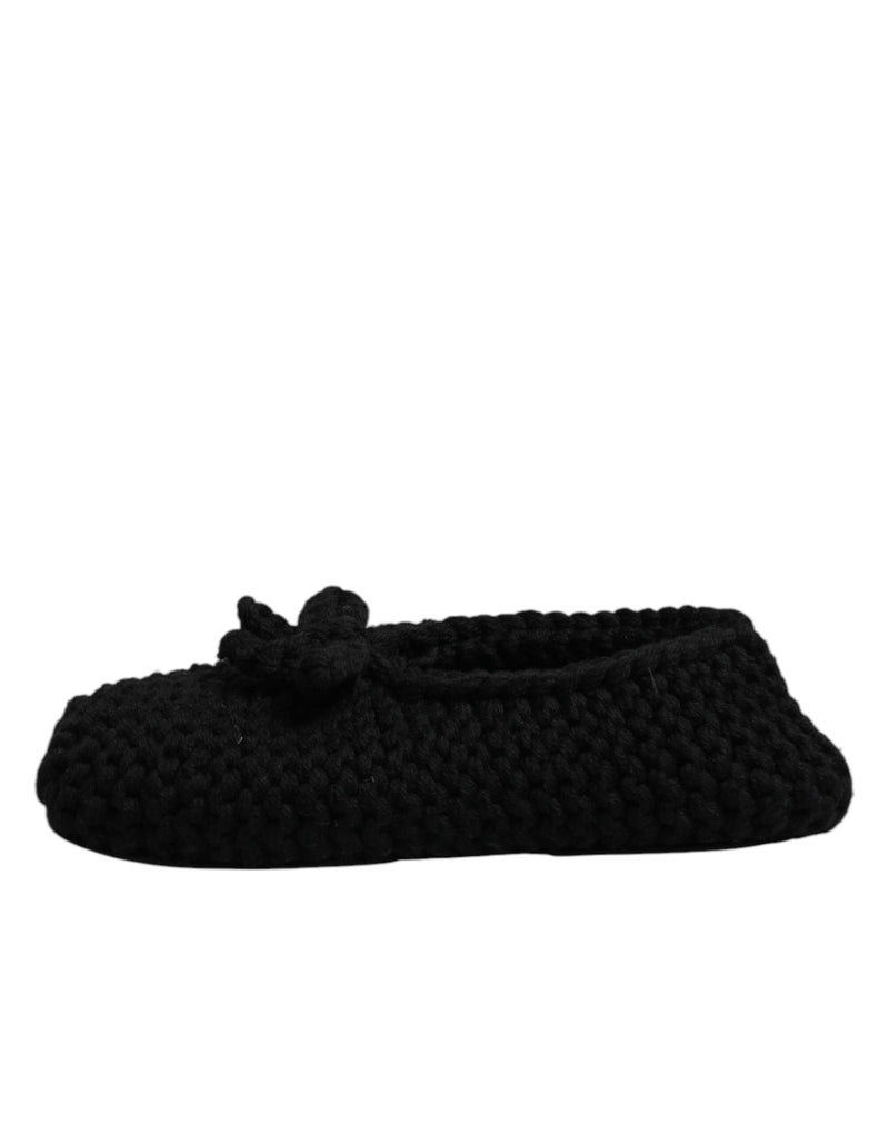 Ballerine slip-on in lana nera Dolce & Gabbana