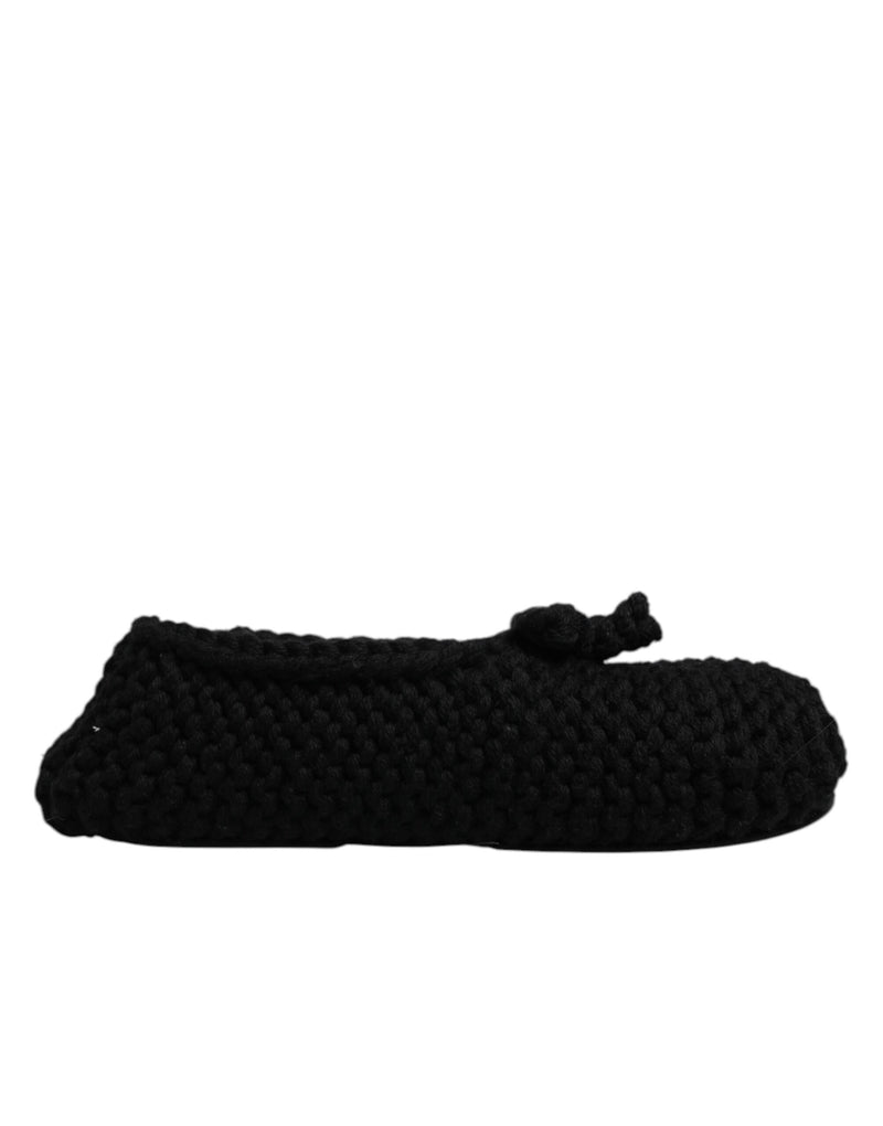 Ballerine slip-on in lana nera Dolce & Gabbana