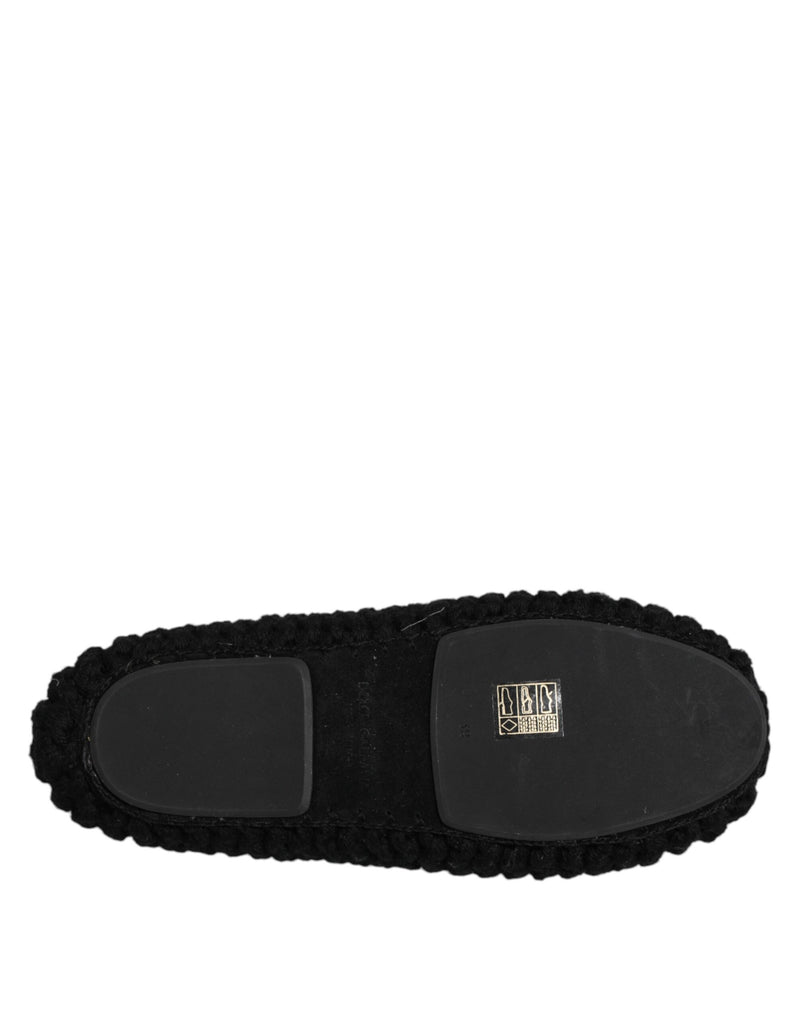 Ballerine slip-on in lana nera Dolce & Gabbana