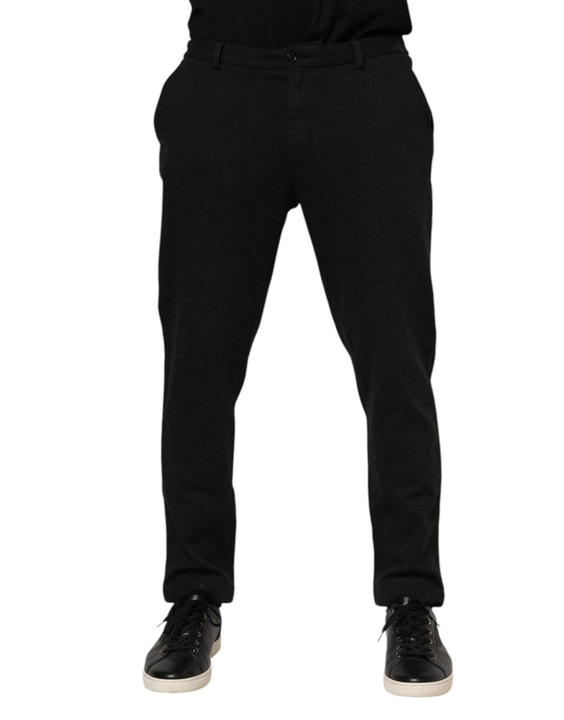 Calça Dolce & Gabbana cinza-escura, de viscose, masculina