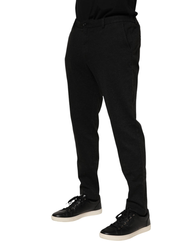 Calça Dolce & Gabbana cinza-escura, de viscose, masculina